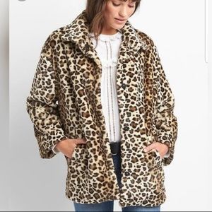 Gap Leopard Coat XL